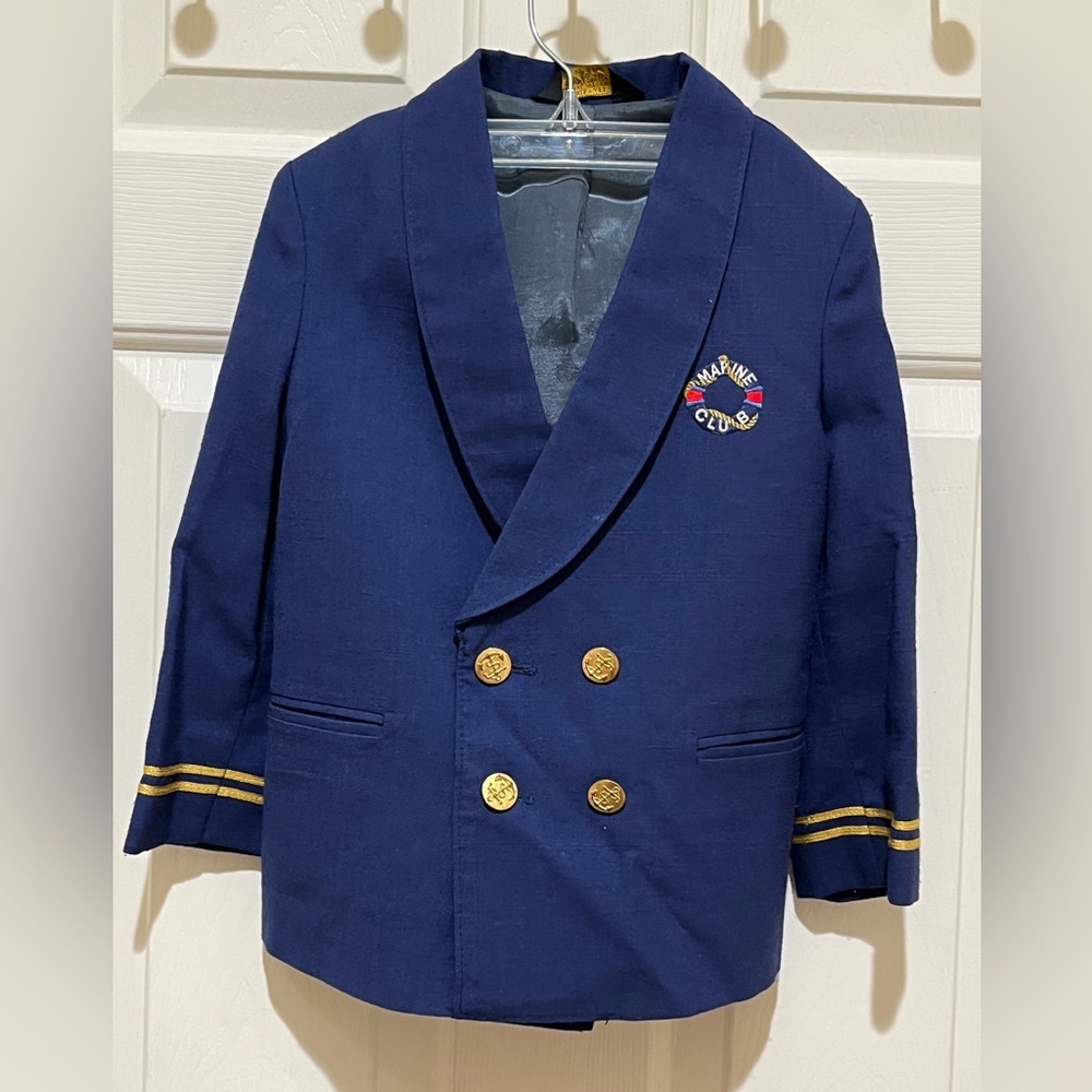 Michael James  VINTAGE KIDS NAVY, MARINE CLUB JACKET BOYS SIZE 5R
